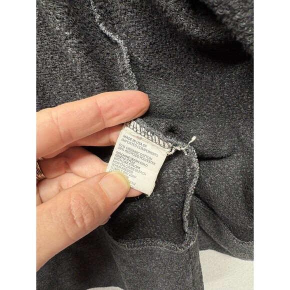 prAna Centerpiece Wrap Sweater Cardigan Gray Organic Cotton Size Medium Womens - Picture 3 of 4